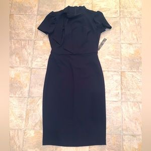 Maggy London Navy Pin—Up Style Cocktail or Office Attire Dress
